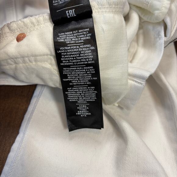 7 For All Mankind Women's White Kimmie Crop Bootcut Jean size 25 NWT - Picture 6 of 9